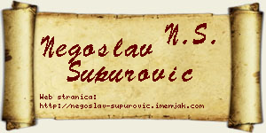 Negoslav Supurović vizit kartica